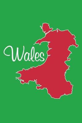 Book cover for Wales - National Colors 101 - Green Red & White - Lined Notebook with Margins - 6X9