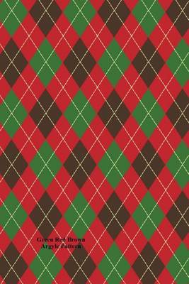 Book cover for Green Red Brown Argyle Pattern