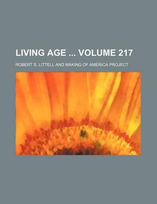 Book cover for Living Age Volume 217