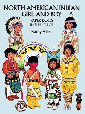 Book cover for North American Indian Girl and Boy Paper Dolls in Full Colour