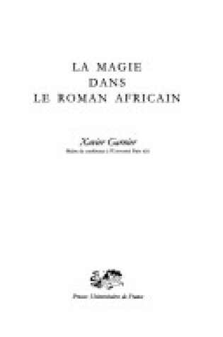 Cover of La Magie Dans le Roman Africain