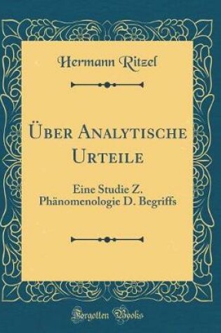Cover of Über Analytische Urteile