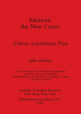 Book cover for Inkawasi the New Cuzco