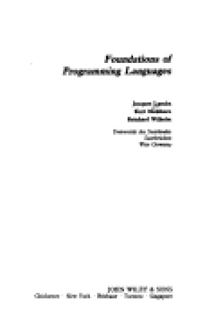Cover of Foundations of Programming Languages