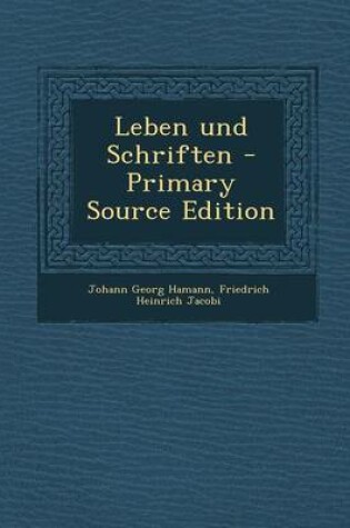 Cover of Leben Und Schriften