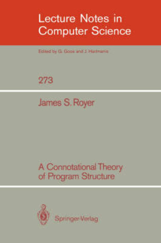 Cover of A Connotational Theory of Program Structure