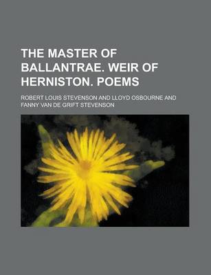 Book cover for The Master of Ballantrae. Weir of Herniston. Poems