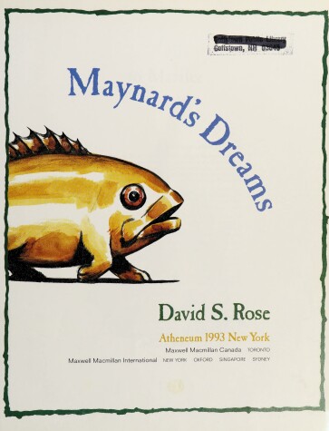 Book cover for Maynard's Dreams