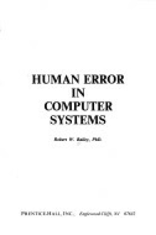 Cover of Human Error in Computer Systems