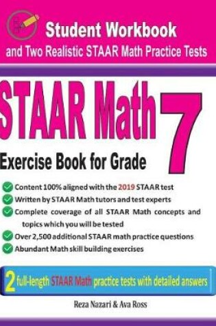Cover of STAAR Math Exercise Book for Grade 7