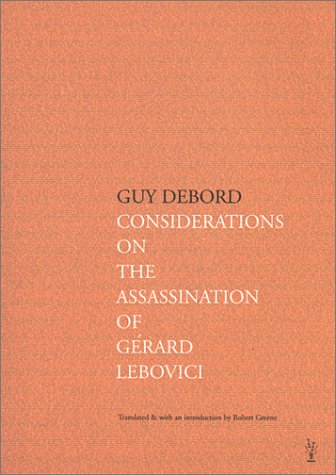 Book cover for Considerations on the Assassination of Gerard Lebovici