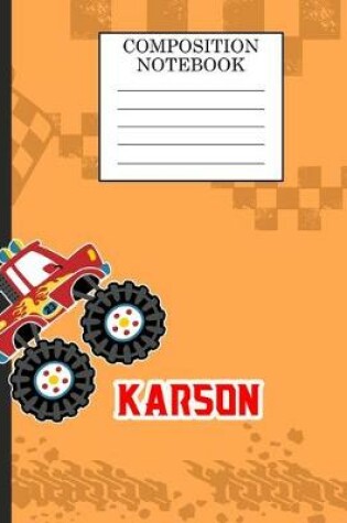 Cover of Compostion Notebook Karson