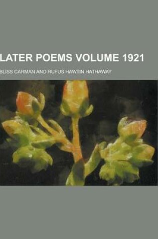 Cover of Later Poems Volume 1921