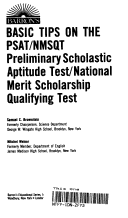 Book cover for Basic Tips on the Preliminary Scholastic Aptitude Test and National Merit Scholarship Qualifying Test