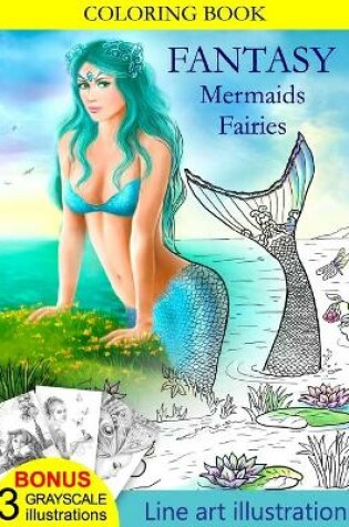 Cover of COLORING BOOK Fantasy Mermaids & Fairies