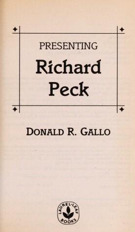 Cover of Presenting Richard Peck