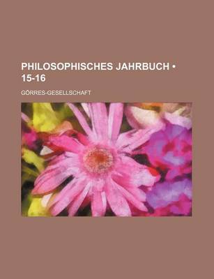 Book cover for Philosophisches Jahrbuch (15-16)