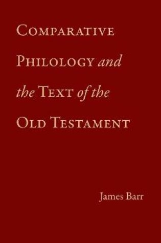 Cover of Comparative Philology and the Text of the Old Testament