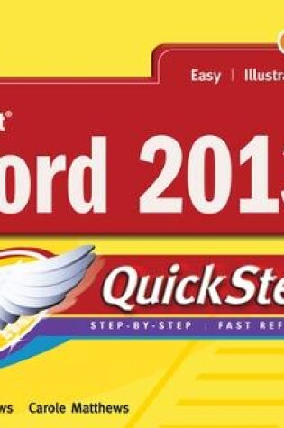 Cover of Microsoftï¿½ Word 2013 QuickSteps