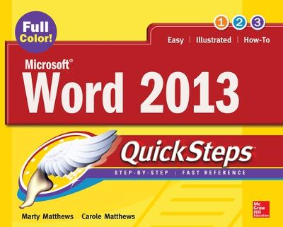 Book cover for Microsoft® Word 2013 QuickSteps