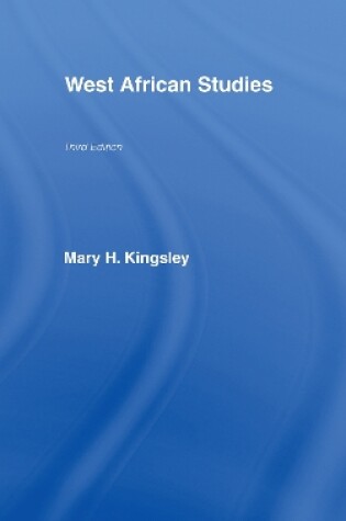 Cover of West African Studies