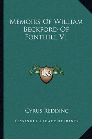 Cover of Memoirs of William Beckford of Fonthill V1