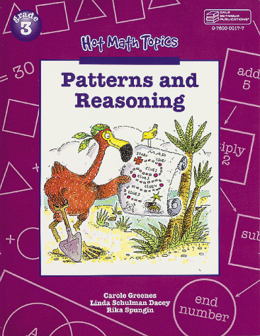 Book cover for Hot Math Topics Grade 3: Patterns & Reasoning Copyright 1999