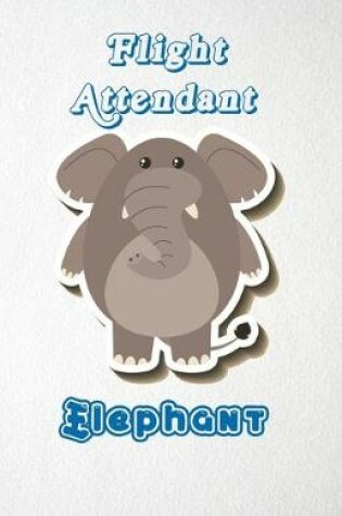 Cover of Flight Attendant Elephant A5 Lined Notebook 110 Pages