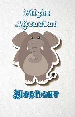 Book cover for Flight Attendant Elephant A5 Lined Notebook 110 Pages