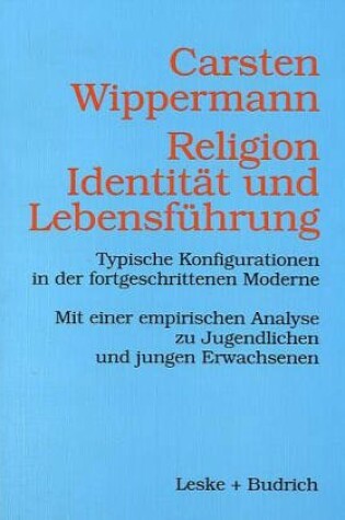 Cover of Religion, Identitat Und Lebensfuhrung