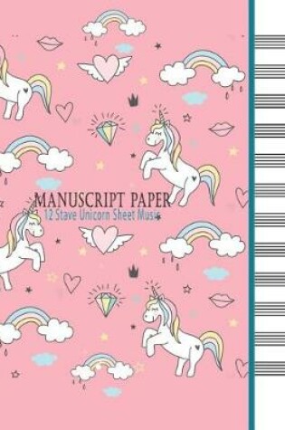 Cover of Manuscript Paper - 12 Stave Unicorn Sheet Music