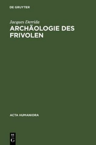 Cover of Die Archaeologie DES Frivolen