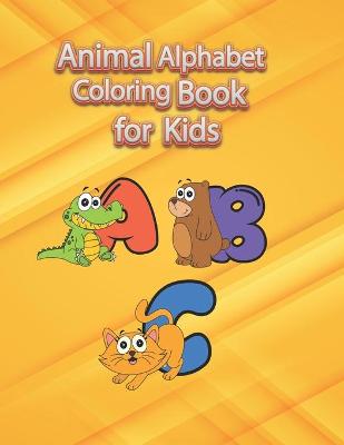 Book cover for Alphabet Animal Coloring Book for Kids