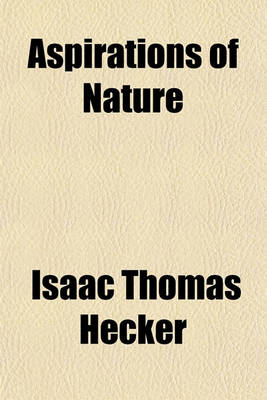 Book cover for Aspirations of Nature