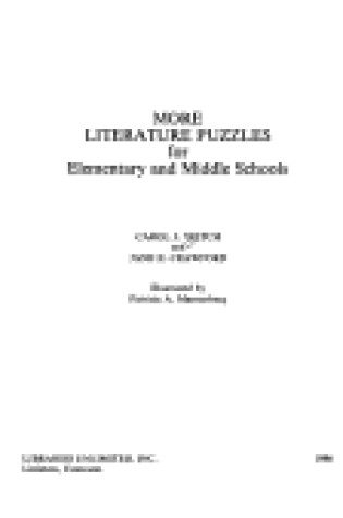 Cover of More Literature Puzzles for Elementary and Middle Schools
