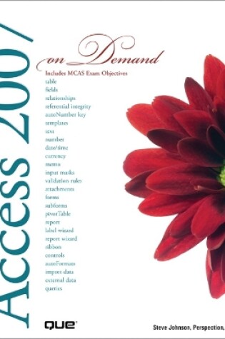 Cover of Microsoft Office Access 2007 On Demand