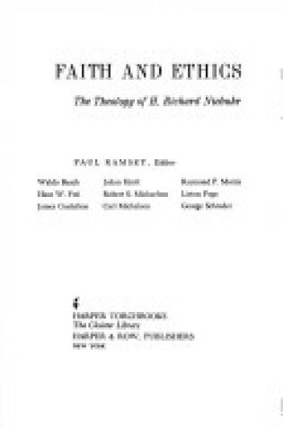 Cover of Faith & Ethics