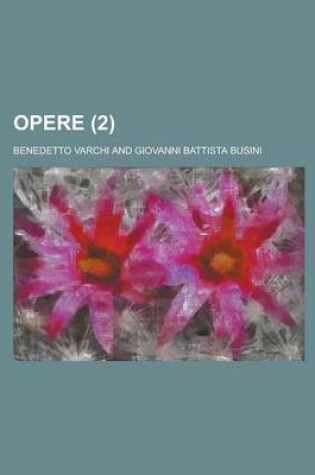 Cover of Opere (2)