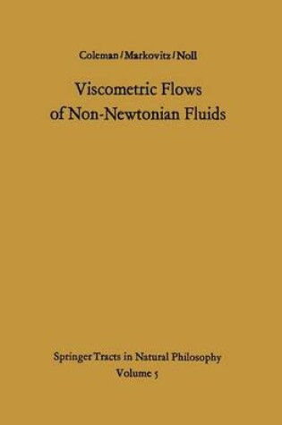 Cover of Viscometric Flows of Non-Newtonian Fluids