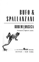 Book cover for Fonseca Rubem : Bufo & Spallanzani (Hbk)
