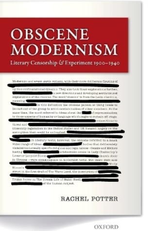 Cover of Obscene Modernism