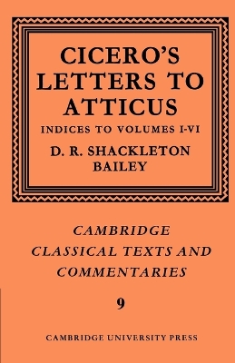 Cover of Cicero: Letters to Atticus: Volume 7, Indexes 1-6