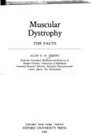 Cover of Muscular Dystrophy