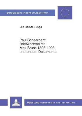 Cover of Paul Scheerbart: Briefwechsel Mit Max Bruns 1889-1903 Und Andere Dokumente