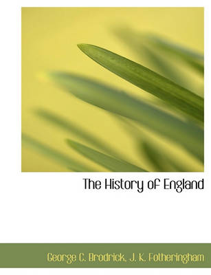 Book cover for The History of England