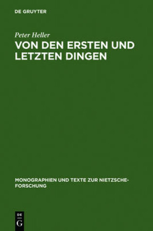 Cover of Von den ersten und letzten Dingen