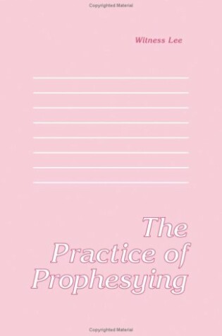 Cover of The Practice of Prophesying