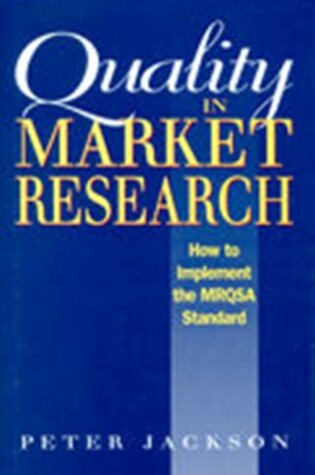 Cover of Quality in Market Research