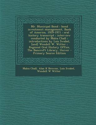 Book cover for Mr. Municipal Bond