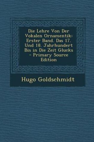 Cover of Die Lehre Von Der Vokalen Ornamentik